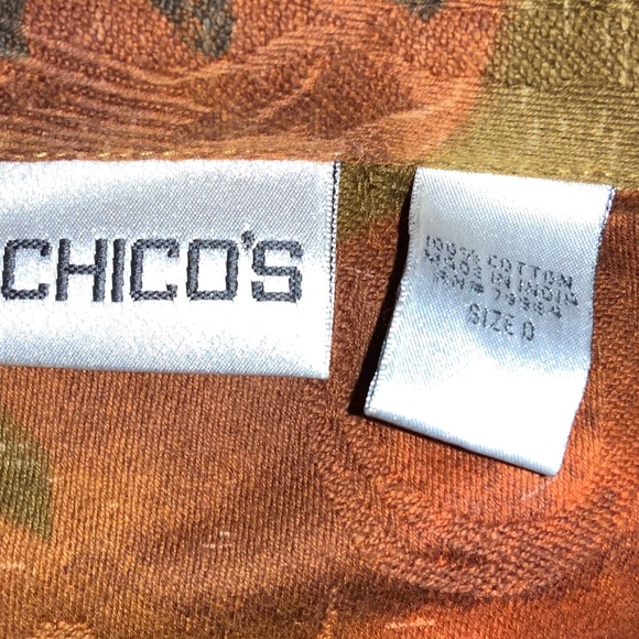 Chico’s southwestern style print cotton jacket Sz 0 (4/S) Aztec rodeo - Picture 8 of 9